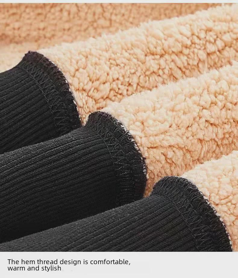 Men's Super Thick Plush Hooded Sweatshirt - Winter 2022 Lambskin Jacket 