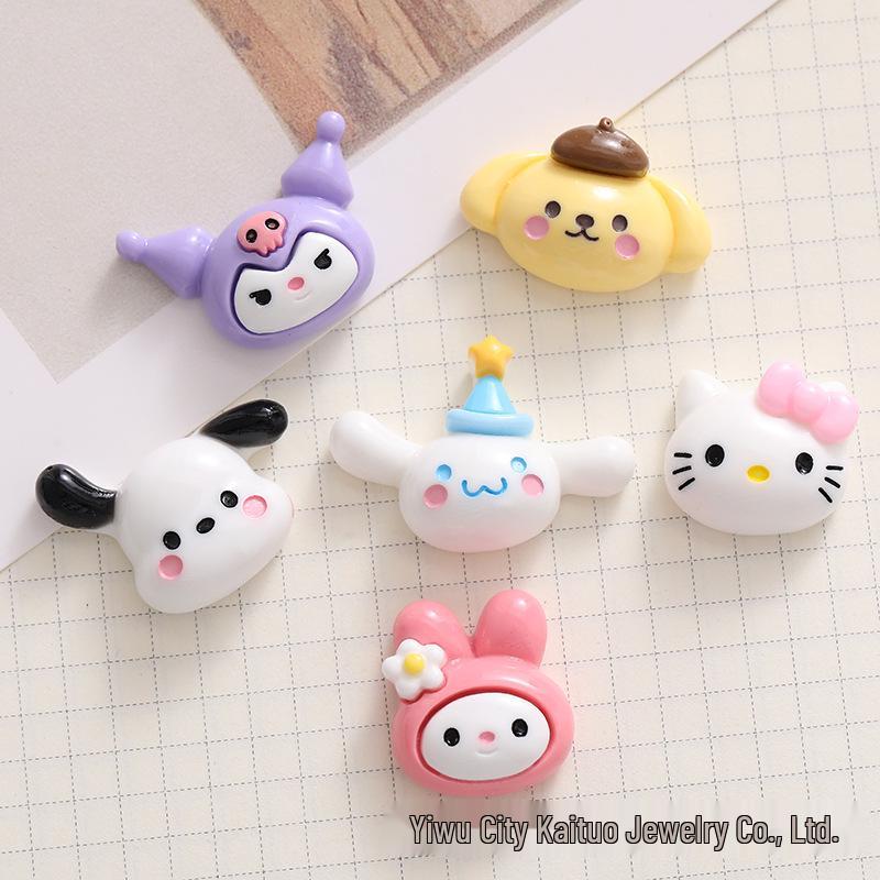 Смоляные аксессуары Sanrio с мультяшными персонажами: Чехол для телефона, Заколка для волос, Украшения для Crocs