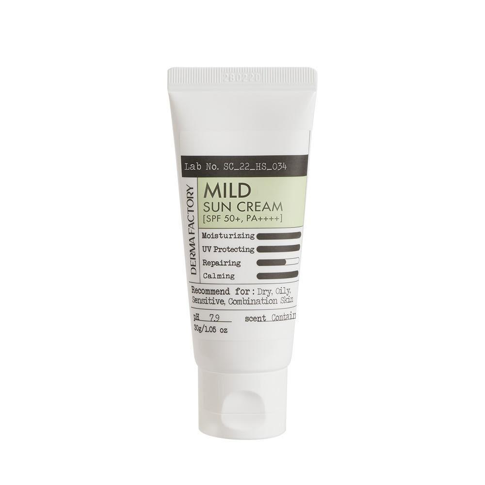 DERMA FACTORY Mineral Mild Sun Cream LSF50+ PA++++ UV-Schutz Tägliche Sonnencreme 30g K-Beauty white