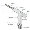 AS12 Dual Wire Feed Laser Welding Nozzle - Sharp Angle Wire Guide for Strong Precision Cutting