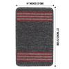 Soft Anti Slip Door Mat Set of 1, Anti-Skid Nylon Bathroom Mats Water Soak, 57 X 37 Cm, Charcoal Black Stripes Design
