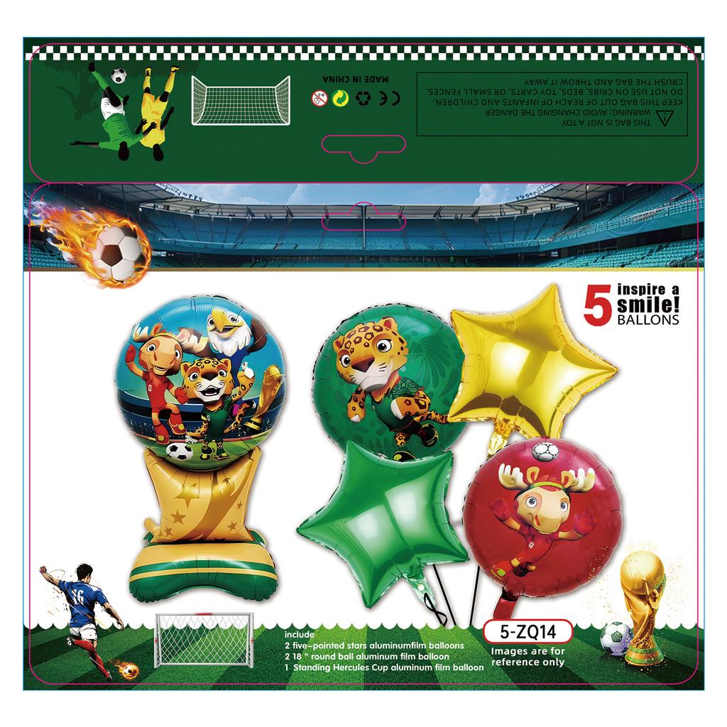 Boys Football Green Balloon Arch Birthday Football Party Decoration World Cup Themed Balloon Set