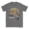 Unisex Marios Kart Groepsfoto Geruite Poster T-shirts Puur Katoenen Kleding Grappige Ronde Hals T-shirts Grote Maten T-shirt