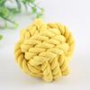 Dog Teeth Bite Resistant Cotton Rope Ball Puppy Teeth Grinding Relief Toy Ball Teeth Training Dog Supplies Pet Toy