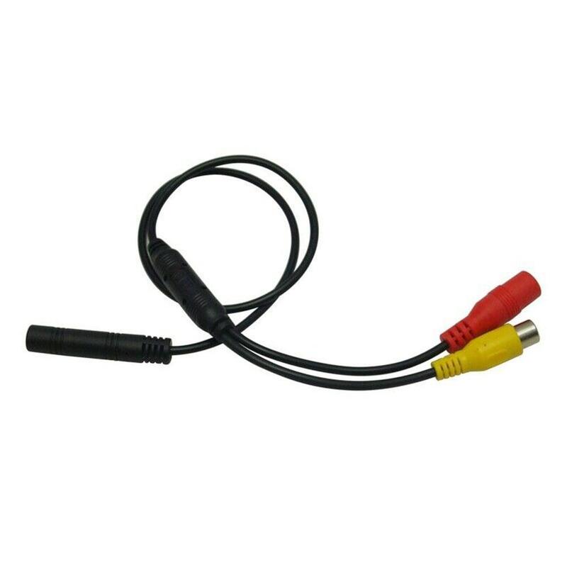 Car Reverse Backup Camera 4-Pin Male To Female Connector RCA CVBS Wire Signal Power Adapter Harness 1PC