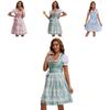 Ethnic Print Beer Festival Dress Women With Polyester Material For Cultural Role Play And Party Wear