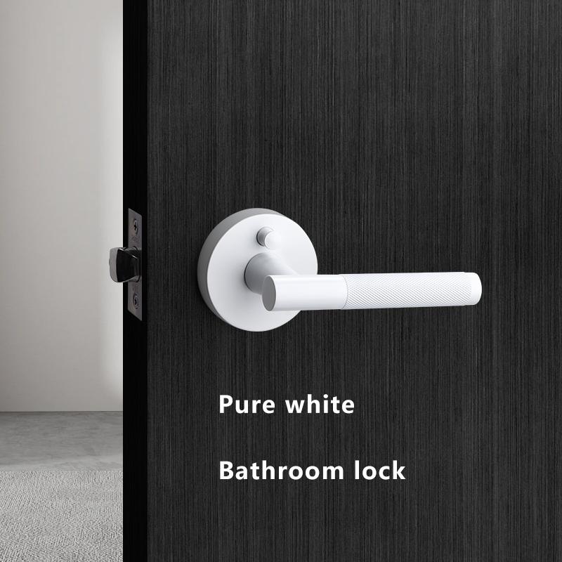American Simple Black Bathroom Lock Bathroom Home Interior Bathroom Door Handle Wooden Door Lock Knurled Privacy Lock Thread Lock3