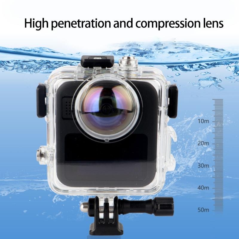 Visible Housing For Max2 Action Camera Diving Case Pressure Proof Structure Shell Universal 2Prong Interfaces Mount