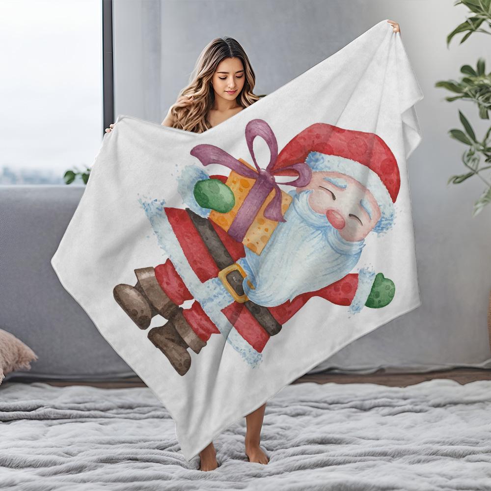 Tuniu Niedliche Weihnachtsmann-Decke für Kinder Jungen Mädchen Winter-Überwurf Weiches Fleece Bett Sofa Dekorative Geschenk Geschenkidee