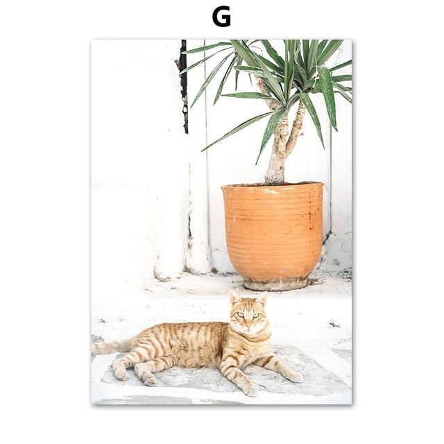 Blaue Ozean-Tür-Windmühle, Ägäis-Landschaft, Wandkunst, Leinwandgemälde, Santorini-Poster und Drucke, Wandbilder für Wohnzimmer-Dekoration