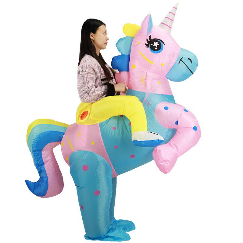 Colorful Inflatable Pegasus Unicorn Costume for Halloween & Christmas Cosplay