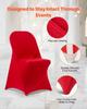 VEVOR 50 Pcs Red Chair Covers, Polyester Spandex Chair Cover, Stretch Slipcovers for Wedding Party Dining Banquet Flat-Front Chair Covers