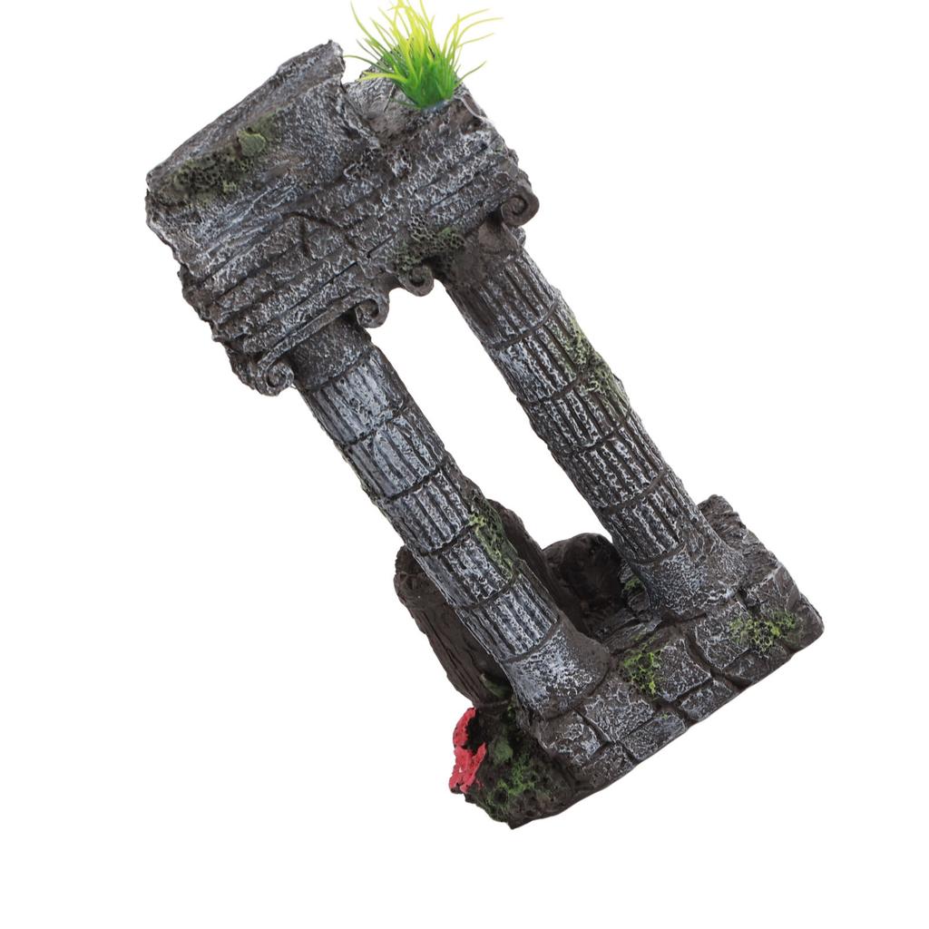 Aquarium Decoration Roman Columns Simulation Reusable Resin Fish Tank Landscape Ornament