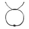 Minimalist Style Adjustable Black Cord Bracelet for Men Featuring Handwoven Crucifix Design Fashion Jewelry Accessory