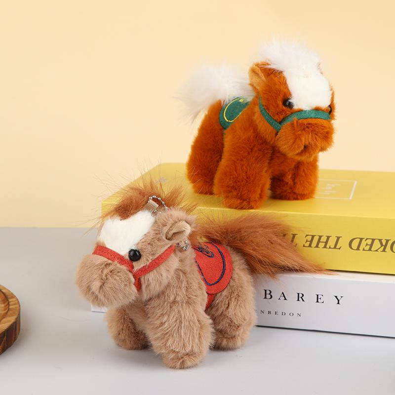 2026  Year Horse Pendant Keychain Party Favors Cartoon Horse Ornament Horse Decoration  Year Horse Keychains For Bags