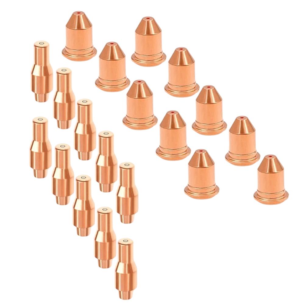 20pcs Plasma Electrode Tips and Nozzles Compatible with For Harbor For Freight Titanium IPT 45 Plasma Cutter Torch