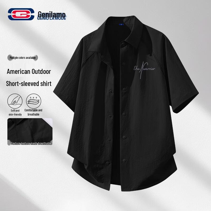 GENIOLAMODE Men's Breathable Mesh Short Sleeve Shirt