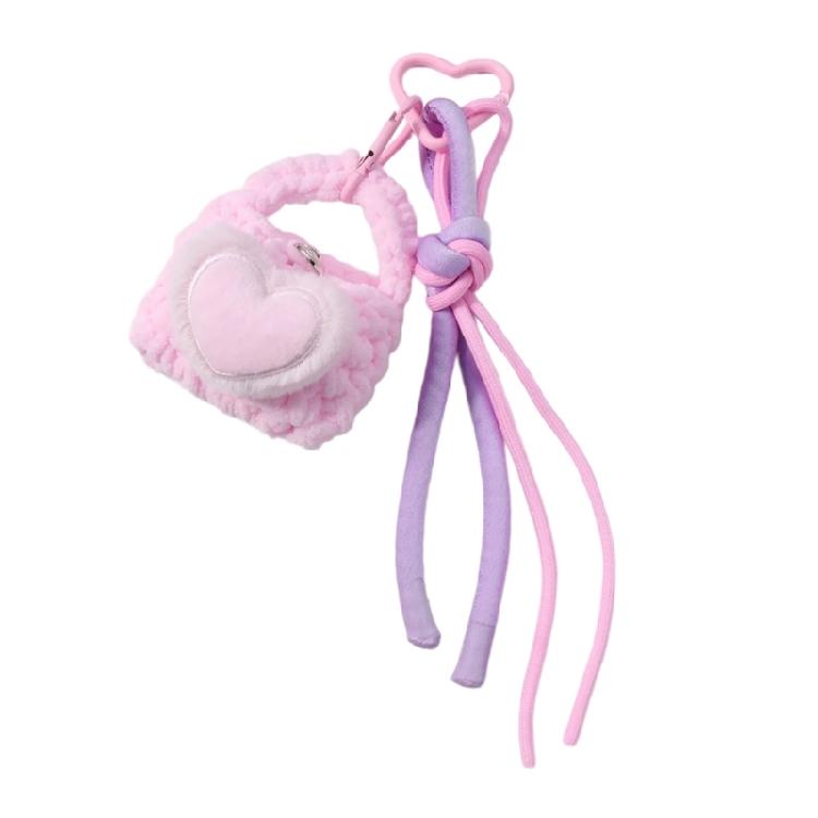 Trendy Love Heart Mobile Cover and Keychain Charm Pendant for Youthful Styles Lovers Sturdy Protective Materials