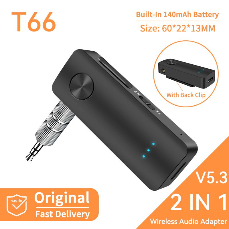 Bluetooth 5.2 Audio Receiver Transmitter 3.5MM AUX With Mic Stereo Music Wireless Adapter For Airplane PC TV Car Headset Speaker