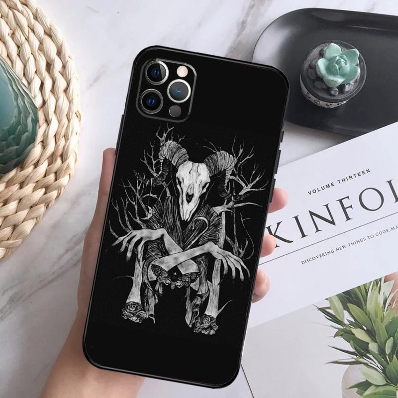 Devil Satan Dark Art Phone Case For iPhone 16 Pro 11 12 13 14 15 Pro Max Mini XS X XR 7 8 16 Plus Cover Coque