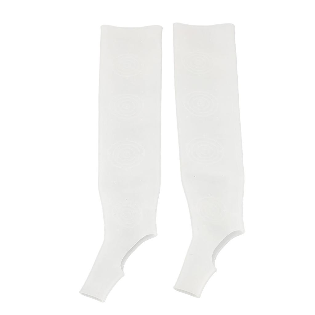 1pair SEBS Long Moisturizing Arm Sleeve with Thumb Hole Washable Elastic Hands Care Arm Sleeve for Dryness Calluses