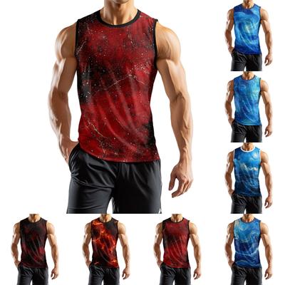 Herenmode Bedrukt Sportief Casual Mouwloos Vest