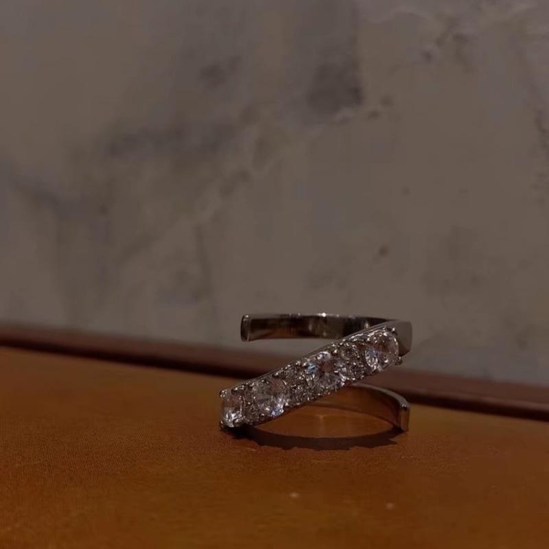 Korean Exquisite Zirconia Open Ring - Trendy, Unique, and Stylish Design Adjustable