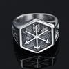 Vintage Wikinger Pfeil Ring für Männer Edelstahl Siegelring Cooler Männlicher Punk Biker Ring Bestes Geschenk für Ihn