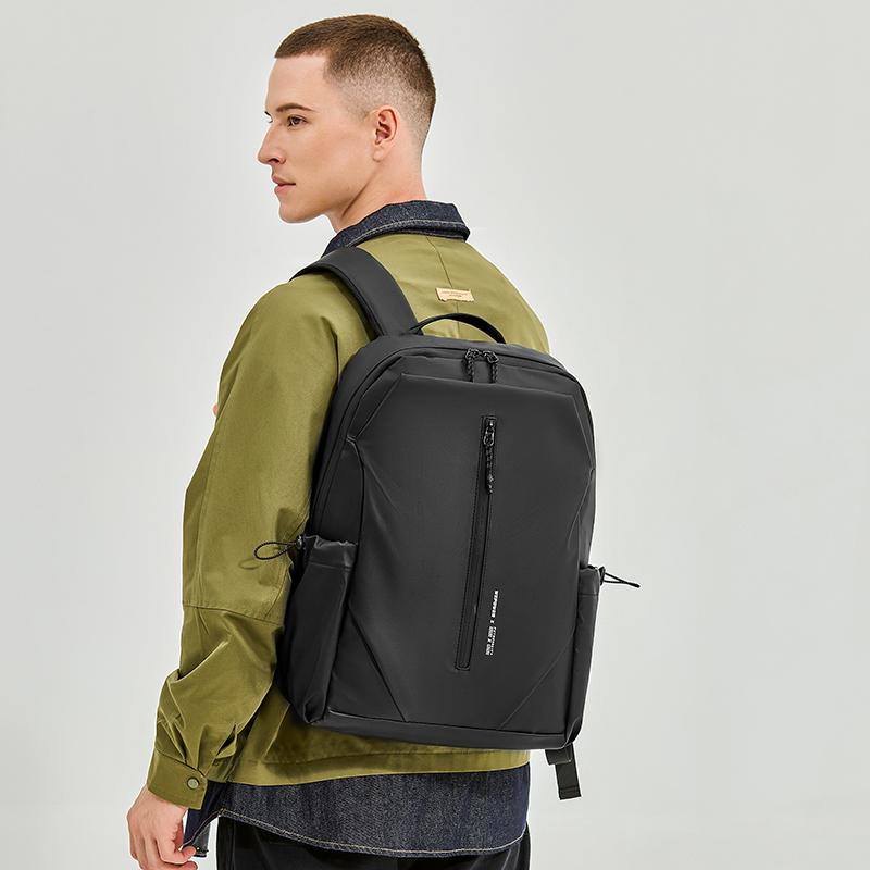 Sleek Black Waterproof Backpack for Men Stylish & Functional Laptop Backpack for Daily Use & Travel