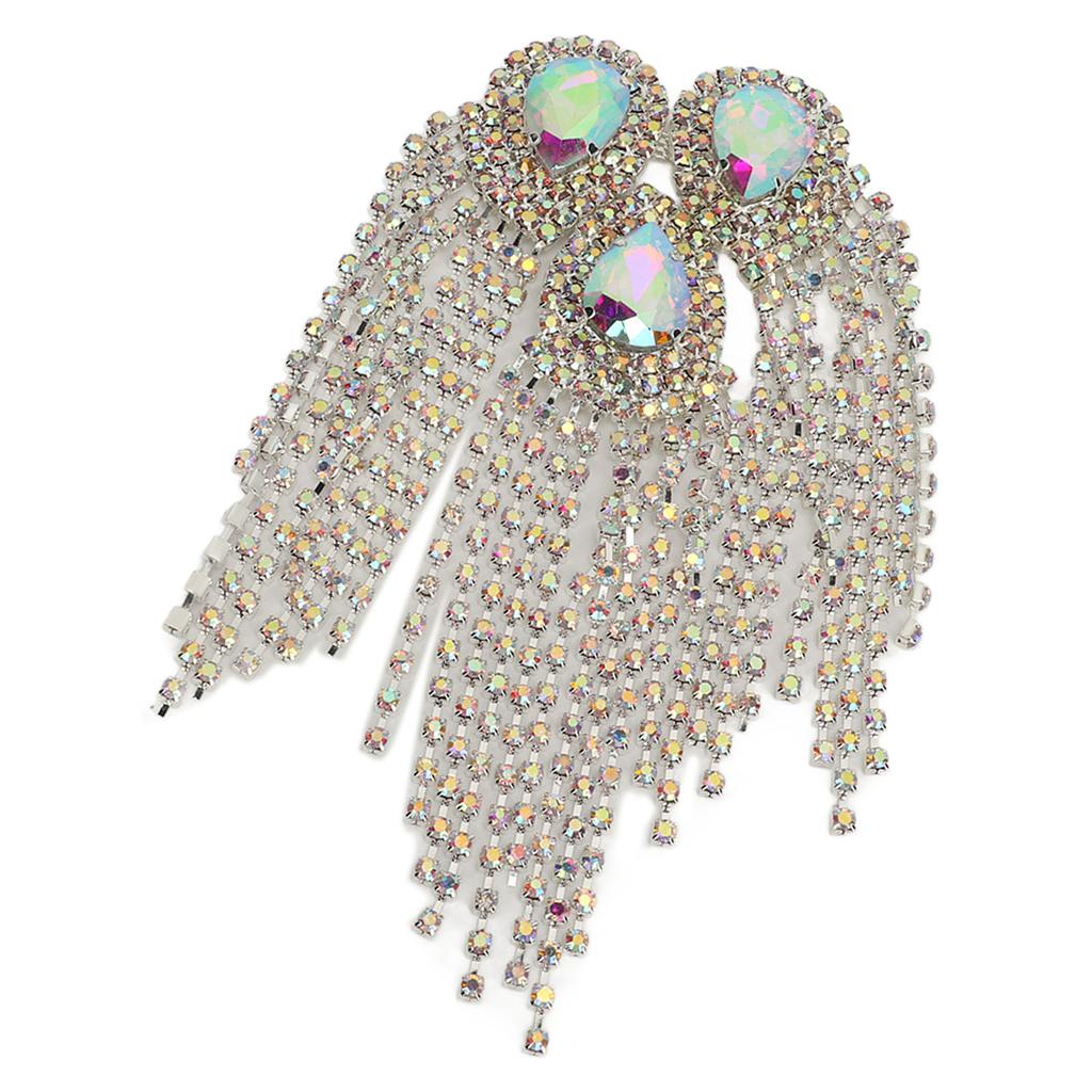Epauleta de Ombro Decorativa com Franjas de Strass Epauleta de Franja Exquisita para Festa