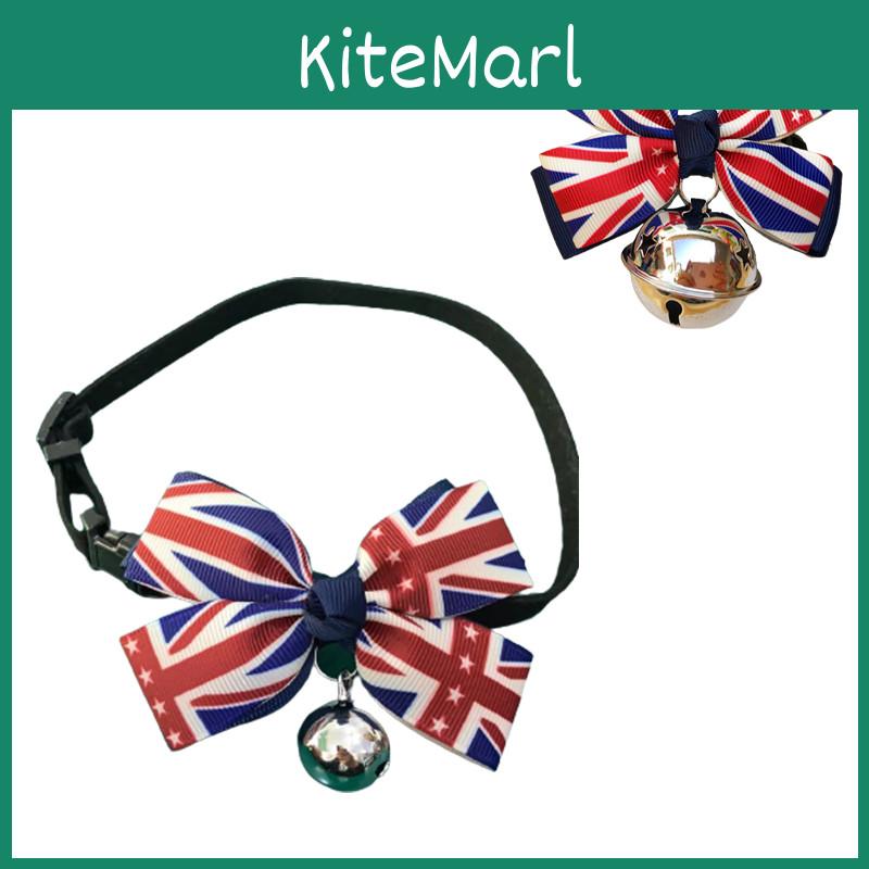 Cute Pet Bell Collar With British Flag Bow Tie Perfect Gift For Dog And Cat Lovers