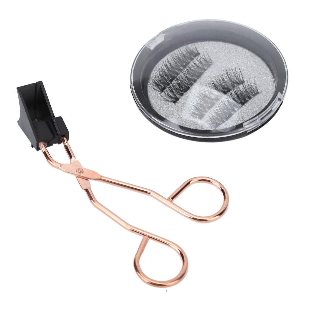4pcs Magnetic Eyelashes Glue Free Magnetic Eyelash Clip Eyelashes Thick False Eyelashes Set Dual Magnetic Lashes KS01