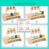 Wooden Simulation Ice Cream Shelf Children Puzzle Interactive Toy For Imaginative Role Play
