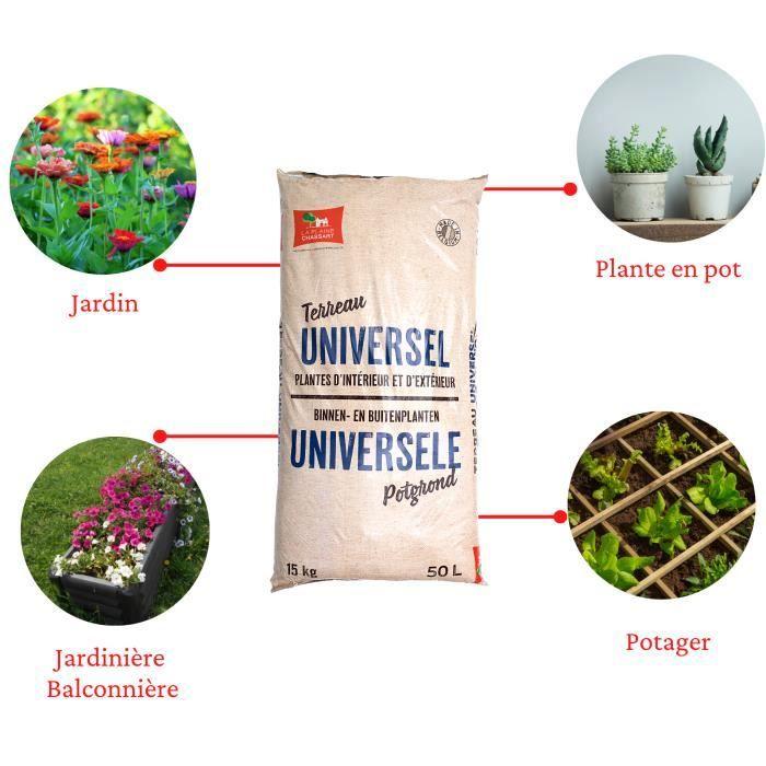 La Plaine Chassart | Terreau Universel 50L | Toutes Variétés De Plantes Intérieur Et Extérieur | Jardin, Terrasse, Balcon, Potager