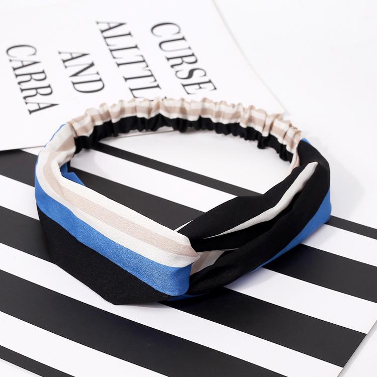 Kvinners Pannebånd Mote Jenter Bohemsk Trykt Kryss Hårbånd Vintage Turban Hårstrikker Bandana Hodeplagg Tilbehør scrunchie