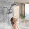 Square Design Square Handheld Shower Set Flexible Hoses Three-way Water Distributor  Daily Use
