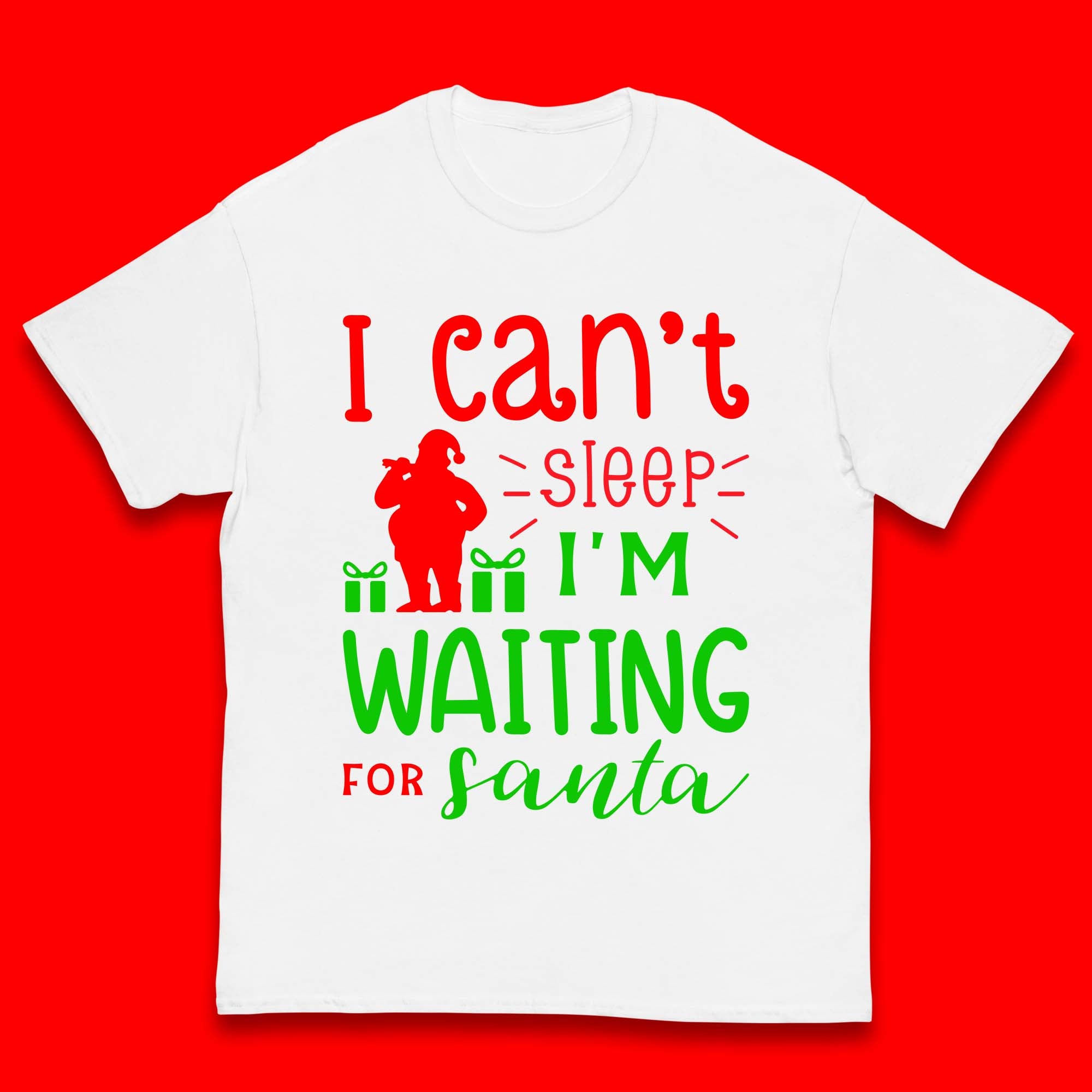 Christmas Waiting For Santa Kids T-Shirt 100