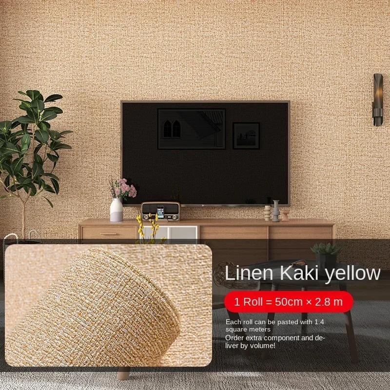 0.5x2.8m 3D Wall Linen New Design Self-adhesive Living Room Bedroom Waterproof Wallpaper Children's Room Decorative Wall