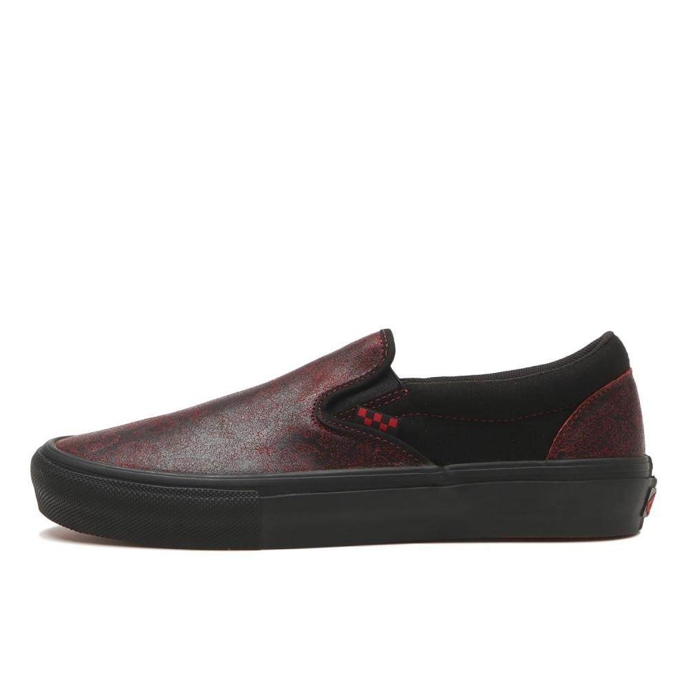 Vans Skate Slip On Saw Red Black Vn0a5fcay25