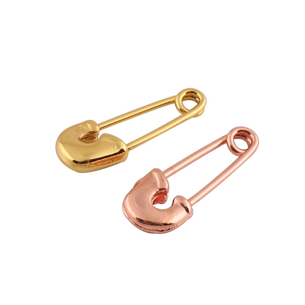 Rose Gold Metal Safety Pin Brooch Ornaments for Matching Accessories and Bags