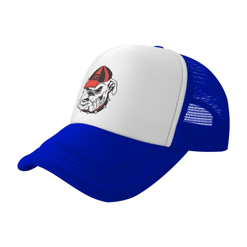 Бейсбольные кепки с логотипом Georgia Bulldogs унисекс в стиле хип-хоп в сетку, шляпа дальнобойщика, регулируемый встроенный винтажный козырек, четыре сезона