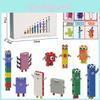 Buntes Zahlenfiguren-Set aus ABS-Kunststoffblöcken, 10-teilig, pädagogisches Puzzle-Spielzeug-Set