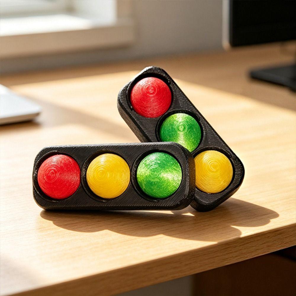Portable Fidget Clicker Keychain Lightweight Traffic Light Fidget Toy Backpack Charm  Daily Use