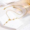 Titanium Steel Heart Tassel Pendant Necklace - 2026 Asymmetrical Light Luxury Clavicle Chain for Women