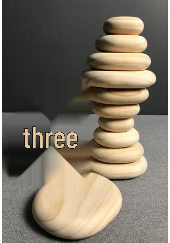 Wooden Rainbow Stone Stacking Toy for Early Childhood Color Learning