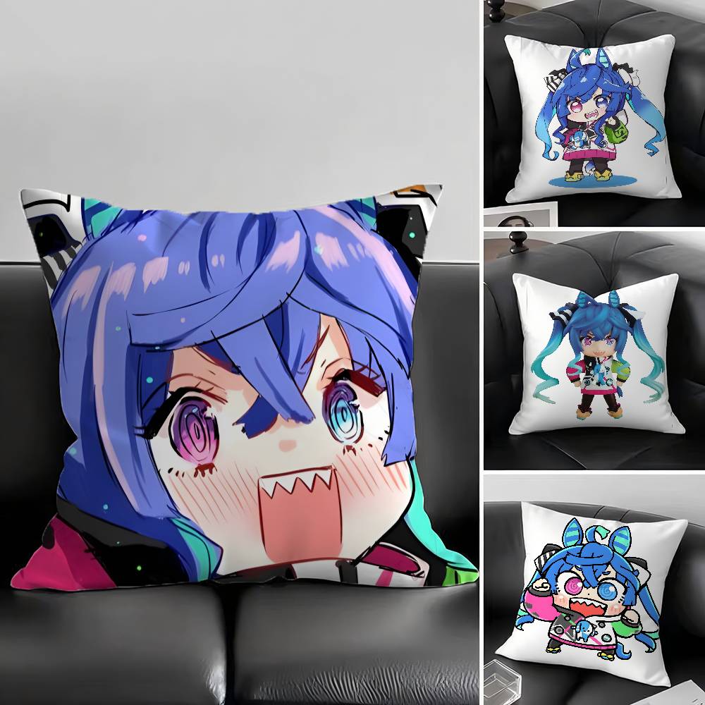 1pc Anime TWIN TURBO Kawaii Pillow Case Fashion Square Pillowcase Bedroom Sofa Room Ins Decoration Leisure