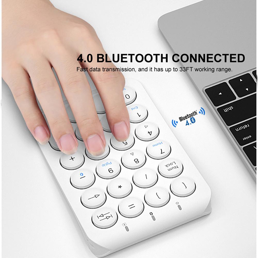 22-Tasten-Bluetooth-Nummerntastatur für iPad-Laptop, wiederaufladbarer Nummernblock, kabellose digitale Tastatur für die Buchhaltung