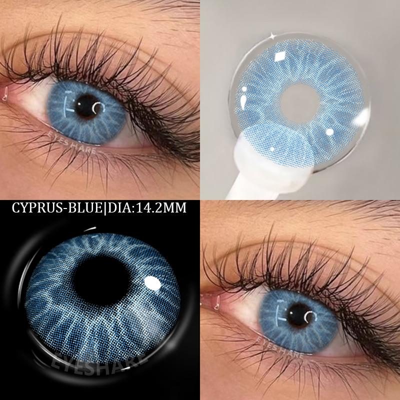 Eyeshare Natural Color Lens Eyes 2pcs Color Contact Lenses For Eye BROWN PINK Beauty Contact Lenses Eye Yearly Cosmetic Color Lens