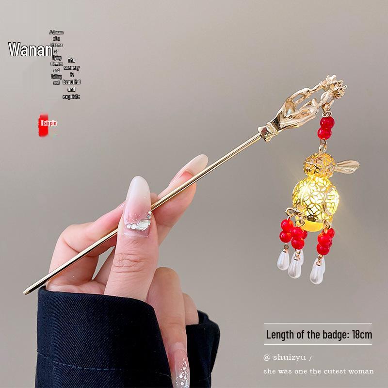 Vintage-inspirierte High-End Quasten-Haarnadel für Hanfu- und Cheongsam-Frisuren