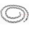 Trendy Style Mens Necklace 5 /6 /8mm Wide Silver Color Stainless Steel Byzantine Box Chain Vintage Jewelry